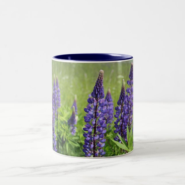 Tasse 2 Couleurs Fleur de lupin (Centre)