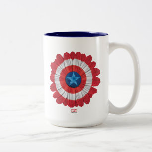 Tasse 2 Couleurs Fleur de Marguerite de Style de Bouclier de Captai