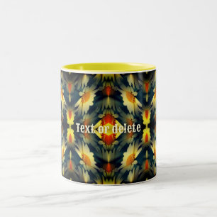 Tasse 2 Couleurs Fleur de marguerite jaune Abstrait personnalisé