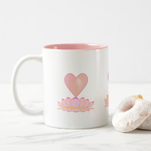 Tasse 2 Couleurs Fleur et Coeur de Lotus