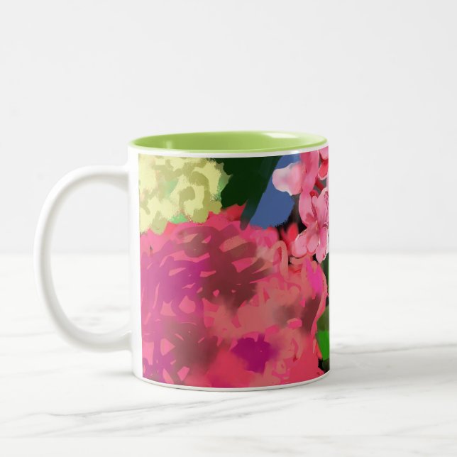 Tasse 2 Couleurs Fleur Hawaïenne rose (Gauche)