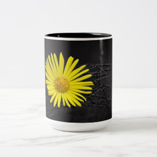 Tasse 2 Couleurs Fleur jaune