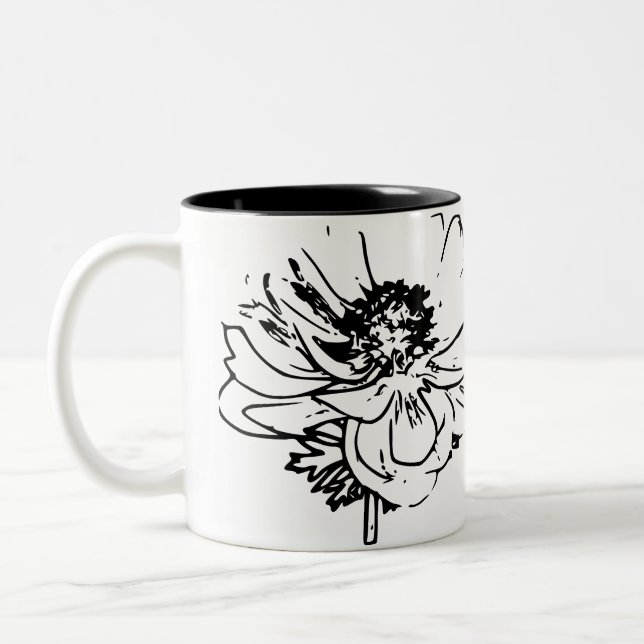 Tasse 2 Couleurs Fleur naturel (Gauche)