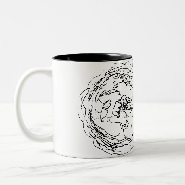 Tasse 2 Couleurs Fleur naturel (Gauche)