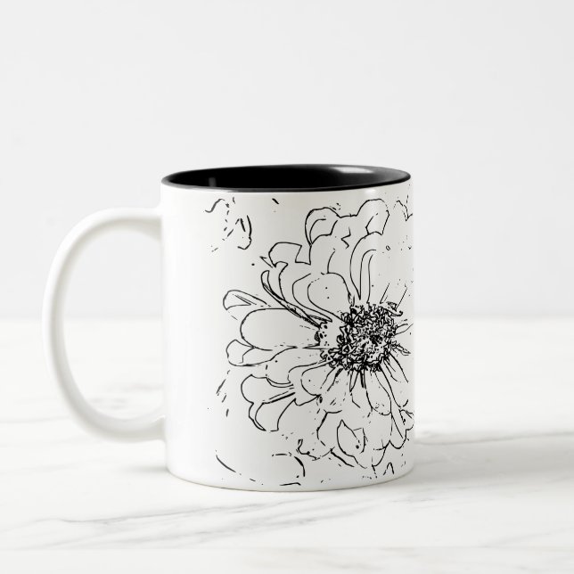 Tasse 2 Couleurs Fleur naturel (Gauche)