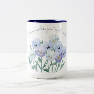 Tasse 2 Couleurs Fleur où votre sweatshirt planté