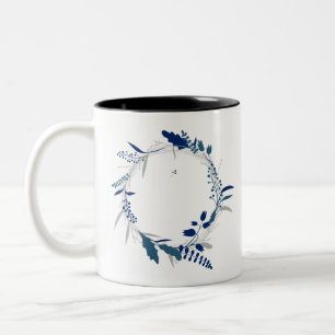 Tasse 2 Couleurs Fleur Twig Corolla Wreath Leaf ressort