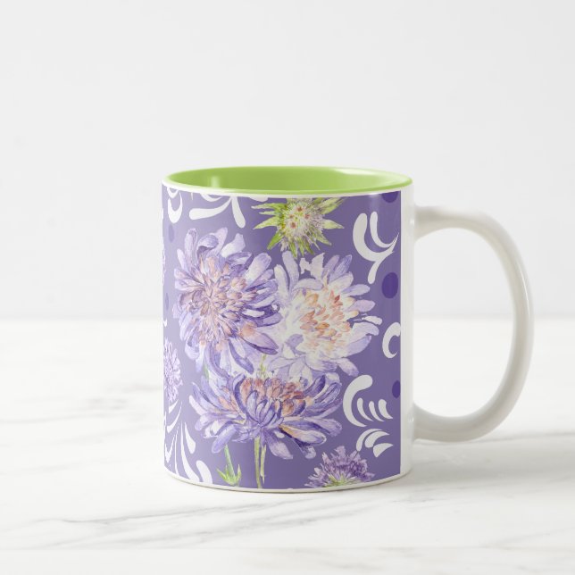 Tasse 2 Couleurs fleurs (Droit)