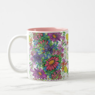 Tasse 2 Couleurs Fleurs