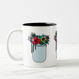 Tasse 2 Couleurs Fleurs dans un vase