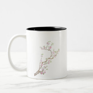 Tasse 2 Couleurs fleurs de pêche rose