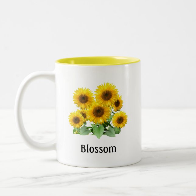 Tasse 2 Couleurs Fleurs de soleil (Gauche)