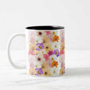 Tasse 2 Couleurs Fleurs en Harmonie : Symphonie des couleurs