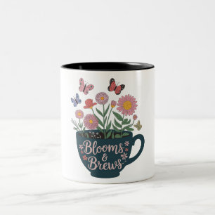 Tasse 2 Couleurs Fleurs et brasseries Conception - Graphique floral