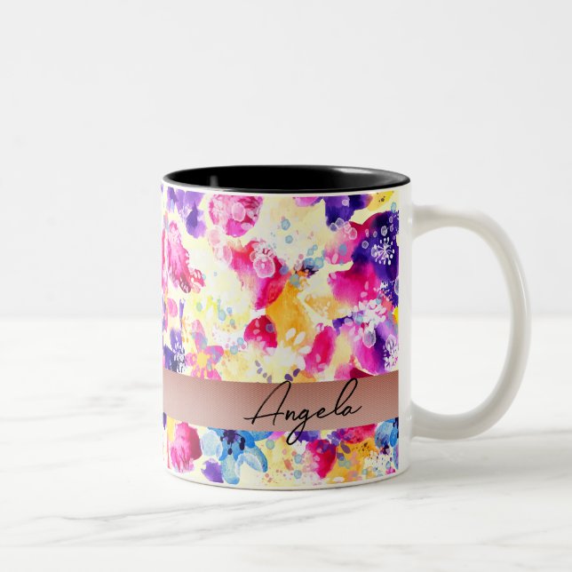 Tasse 2 Couleurs Fleurs fleurs sauvages de chabby Meadow (Droit)