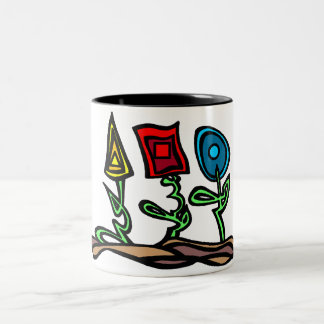Tasse 2 Couleurs Fleurs primaires