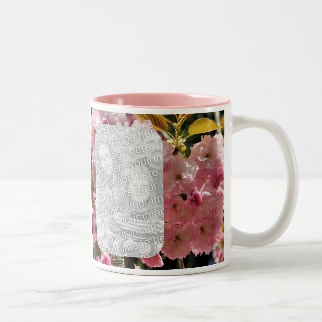 Tasse 2 Couleurs Fleurs roses Photo (Droit)