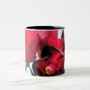 Tasse 2 Couleurs Fleurs rouges