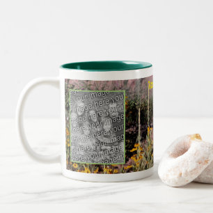 Tasse 2 Couleurs Fleurs sauvages Art Créez votre propre photo