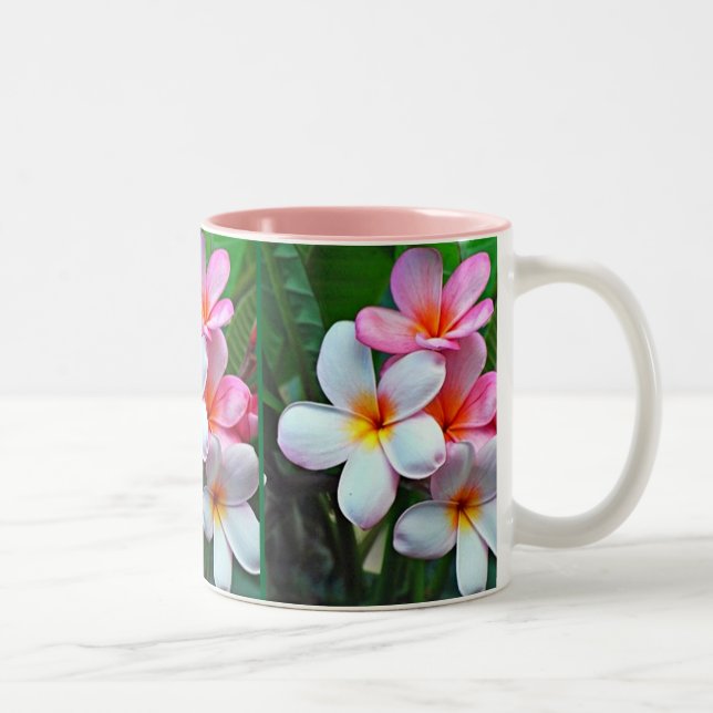 Tasse 2 Couleurs Fleurs tropicales (Droit)
