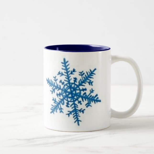 Tasse 2 Couleurs Flocons de neige ! (Droit)