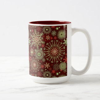 Tasse 2 Couleurs Flocons de neige 4 de dentelle