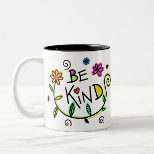Tasse 2 Couleurs Floral coloré Être gentil