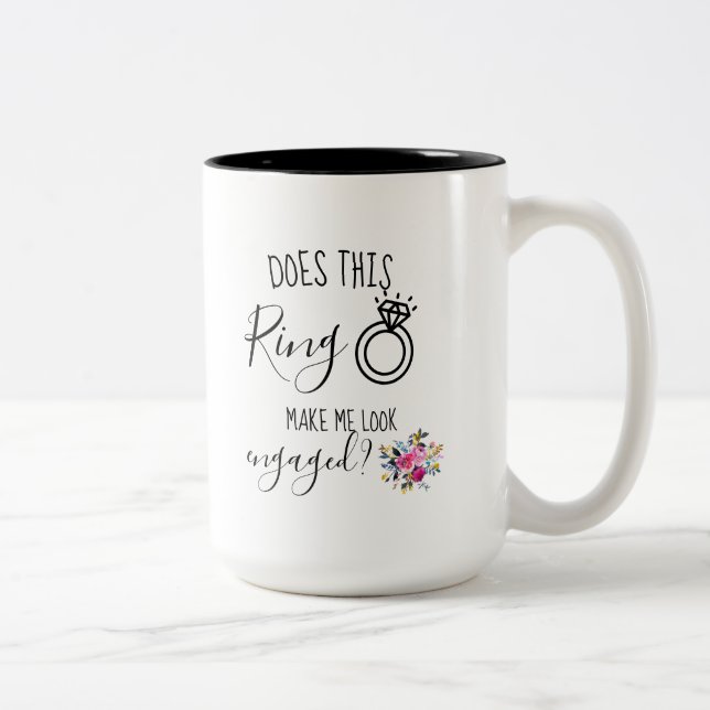 Tasse 2 Couleurs Floral future mariée Fiançailles de ceinture sera  (Droit)