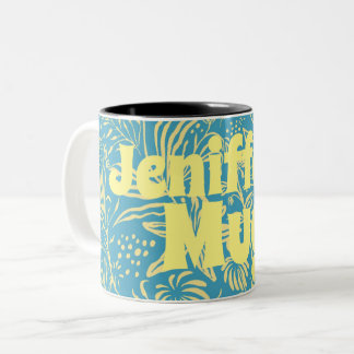 Tasse 2 Couleurs Flore les années 70 floride vintage fleuris palmie