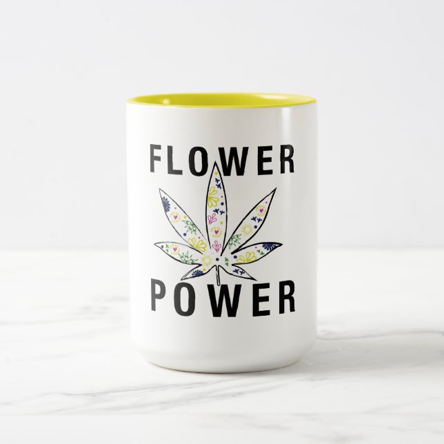 Tasse 2 Couleurs Flower power (Centre)