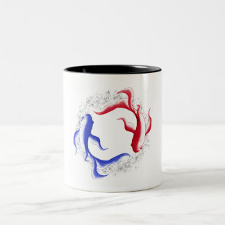 Tasse 2 Couleurs Flux martial abstrait Yin Yang art martial