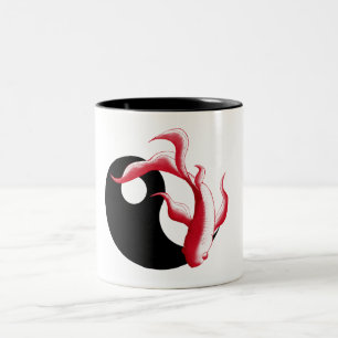 Tasse 2 Couleurs Flux martial abstrait YinYang Autocollant d'art ma