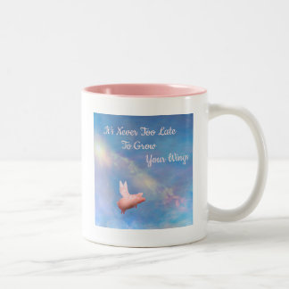 Tasse 2 Couleurs Flying Pig Grow Your Wings
