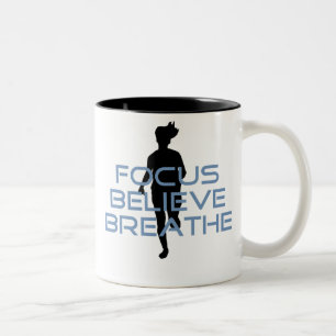 Tasse 2 Couleurs Focus Croyez Breathe Blue T-shirts