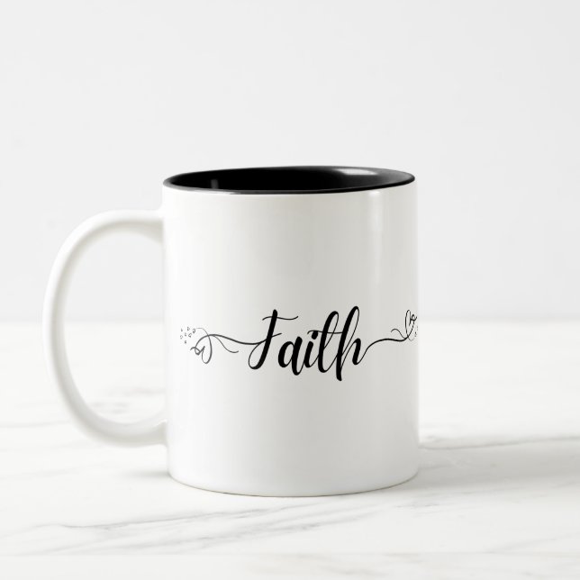 Tasse 2 Couleurs Foi et Coeurs (Gauche)