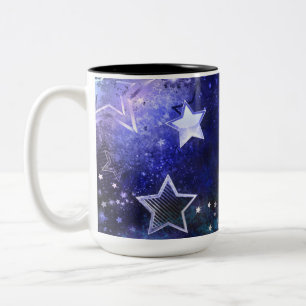 Tasse 2 Couleurs Fond spatial avec étoiles