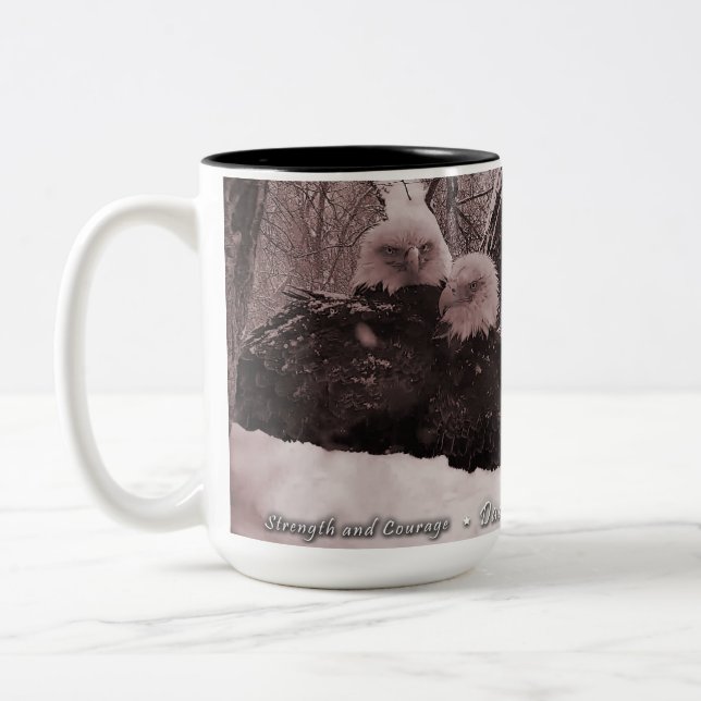 Tasse 2 Couleurs Force et courage : Papa Decorah (Gauche)