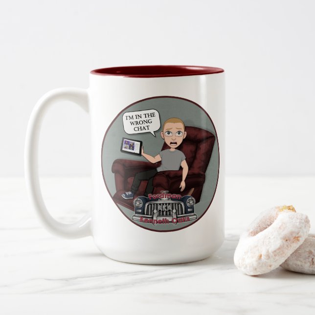 Tasse 2 Couleurs Fordman Kenneth Oaks "Je suis dans le mauvais conv (Avec donut)