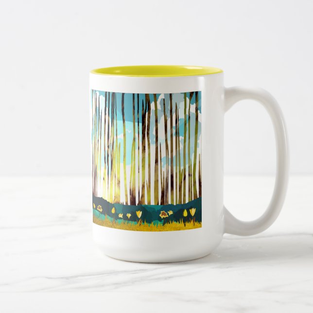 Tasse 2 Couleurs Forêt matinale (Droit)