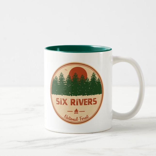 Tasse 2 Couleurs Forêt nationale de Six Rivers (Droit)