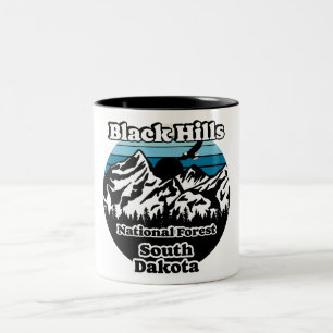 Tasse 2 Couleurs Forêt nationale de vintage Black Hills Dakota du S