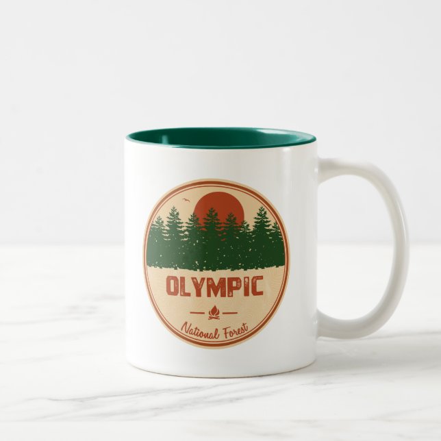 Tasse 2 Couleurs Forêt nationale olympique (Droit)
