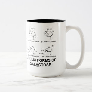 Tasse 2 Couleurs Formes cycliques de galactose (structure de