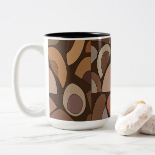 Tasse 2 Couleurs Formes géométriques modernes du milieu du siècle