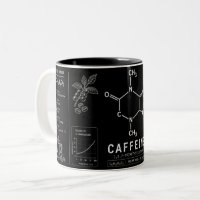 Formule de Molécule de Caféine en Ligne Blanche