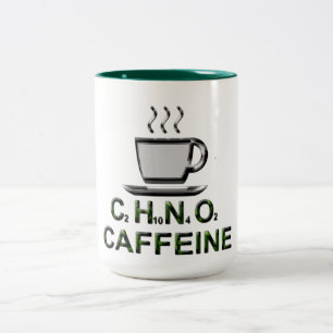 Tasse 2 Couleurs formule empirique caféine humoristique conception