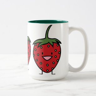 Tasse 2 Couleurs Fraise heureuse