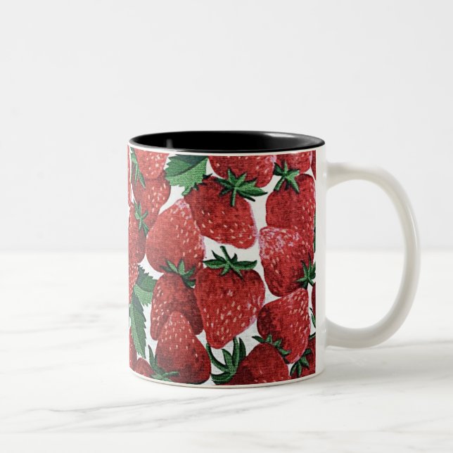 Tasse 2 Couleurs Fraises et crème (Droit)