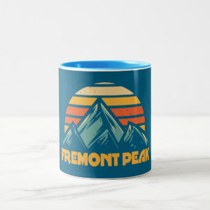 Tasse 2 Couleurs Fremont Peak Wyoming Rétro Turquoise