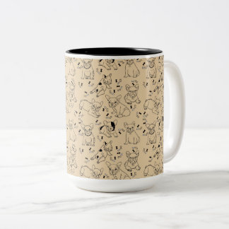 Tasse 2 Couleurs Frenchie et Bones